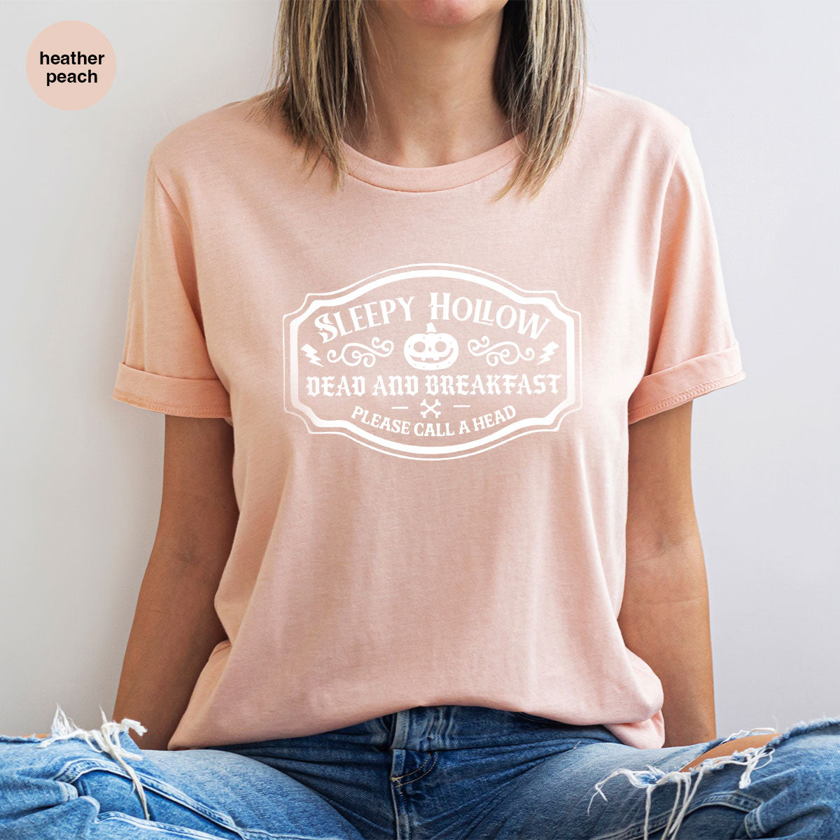 Halloween Sweatshirt, Pumpkin Graphic Tees, Funny Farmer Outfit, Gift for Her, Spooky Season Clothes, Cool Movie VNeck Shirt, Horror T-Shirt