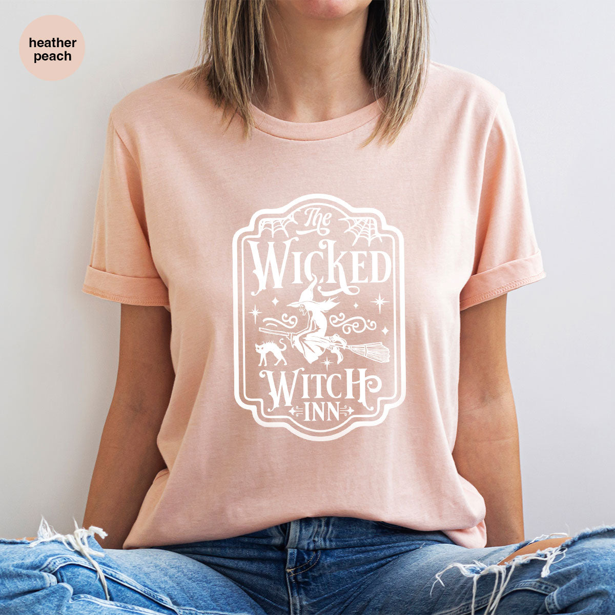 Witch Crewneck Sweatshirt, Halloween Shirts for Women, Funny Gift For Her, Spooky Season Party Tshirt, Witchy Graphic Tees