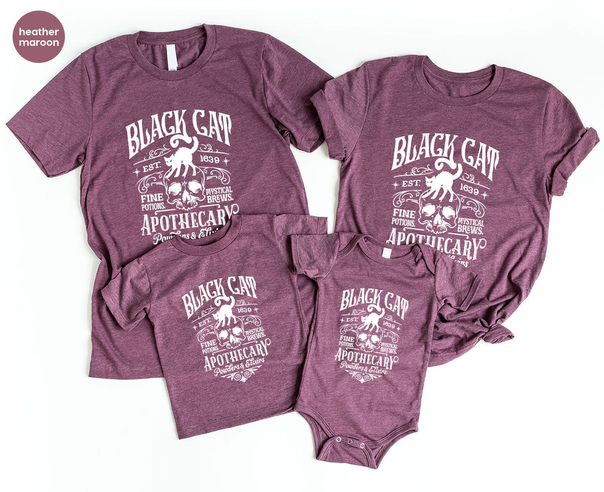 Spooky Season Gifts, Halloween Party Toddler T-Shirt, Cat Graphic Tees, Halloween Crewneck Sweatshirt, Women Vneck Tshirt, Gift for Her