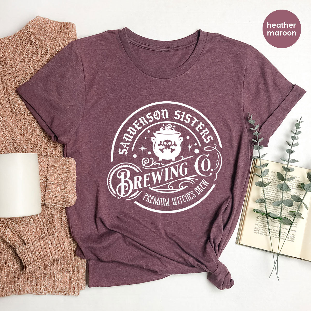 Witches Brew T-Shirt, Witchy Gifts for Her, Halloween Crewneck Sweatshirt, Girls Party Shirts, Spooky Season Graphic Tees, Womens Clothing