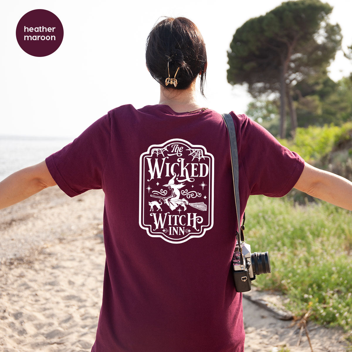 Witch Crewneck Sweatshirt, Halloween Shirts for Women, Funny Gift For Her, Spooky Season Party Tshirt, Witchy Graphic Tees