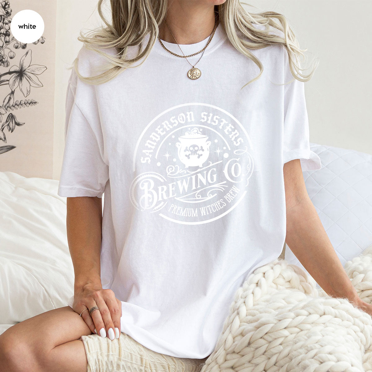 Witches Brew T-Shirt, Witchy Gifts for Her, Halloween Crewneck Sweatshirt, Girls Party Shirts, Spooky Season Graphic Tees, Womens Clothing