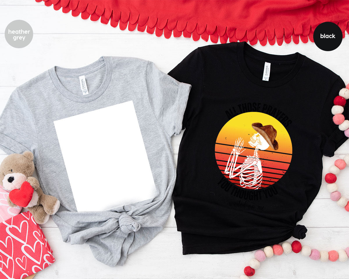 Halloween Crewneck Sweatshirt, Vintage Skeleton Shirt, Christian Vneck T Shirts