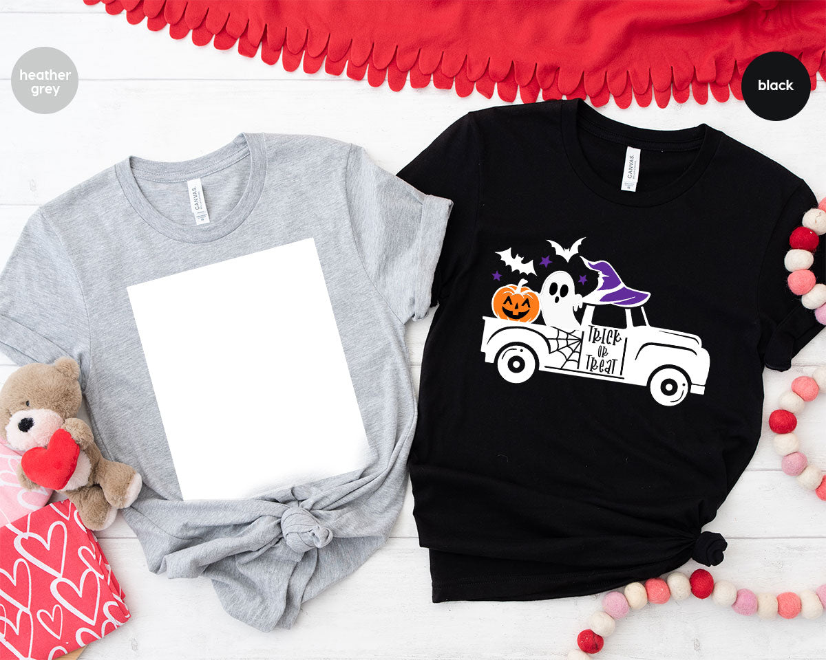 Halloween Sweatshirt, Halloween Gifts, Pumpkin Graphic Tees, Spooky Season Clothes, Witchy Vneck Shirt, Cute Ghost TShirt, Boo Truck T-Shirt