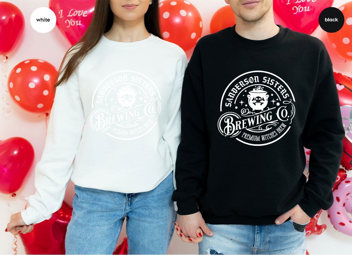 Witches Brew T-Shirt, Witchy Gifts for Her, Halloween Crewneck Sweatshirt, Girls Party Shirts, Spooky Season Graphic Tees, Womens Clothing