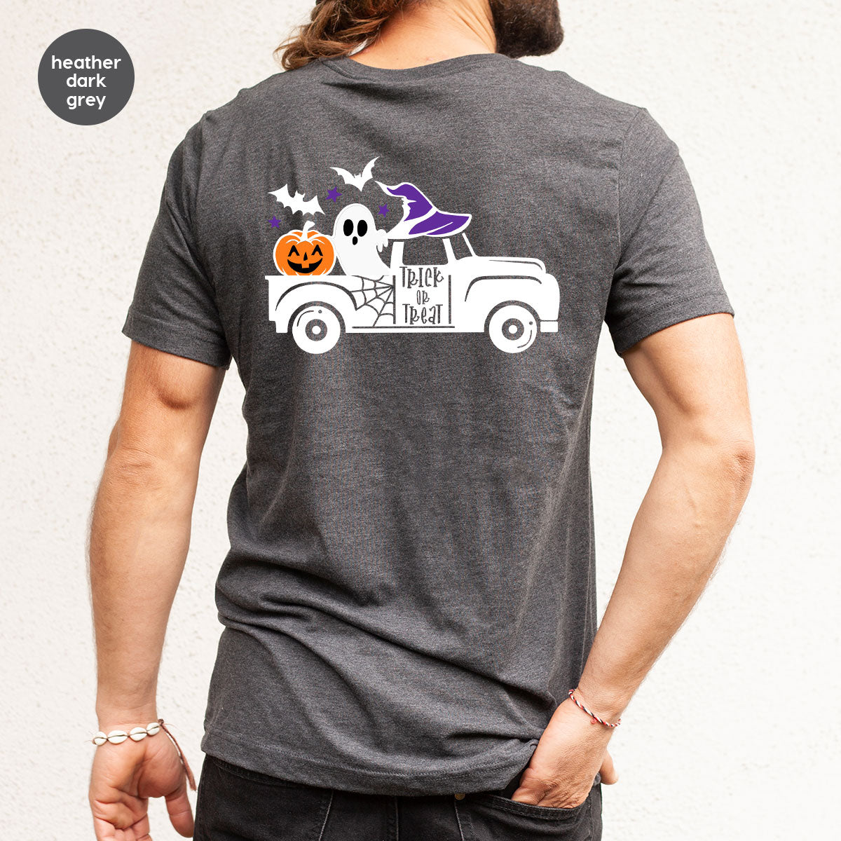 Halloween Sweatshirt, Halloween Gifts, Pumpkin Graphic Tees, Spooky Season Clothes, Witchy Vneck Shirt, Cute Ghost TShirt, Boo Truck T-Shirt