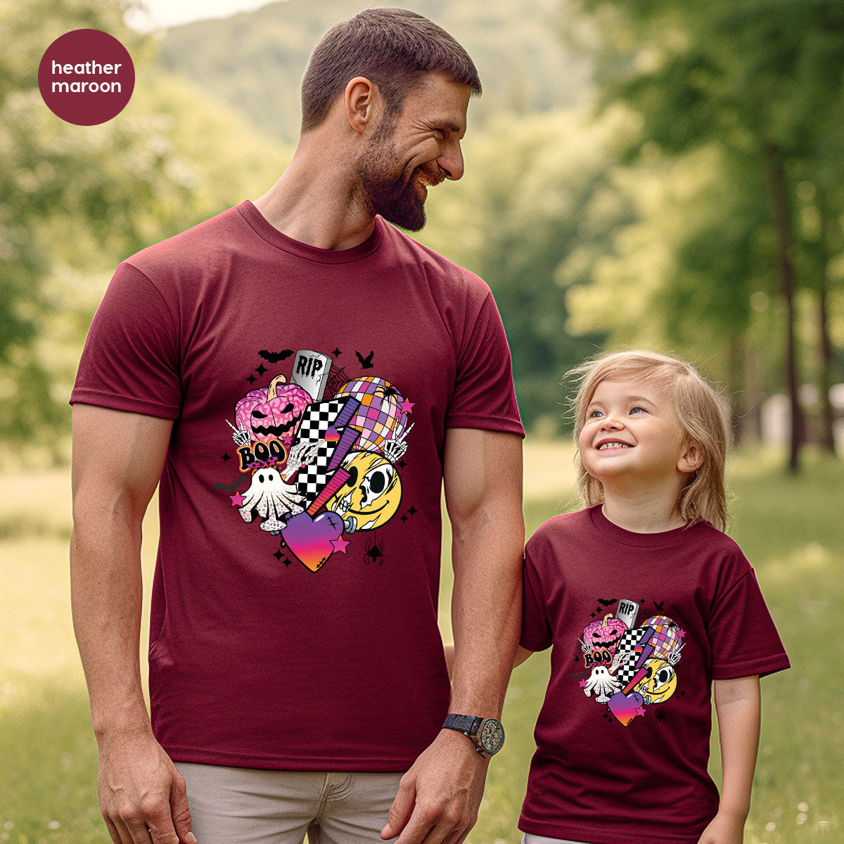 Halloween Shirt, Halloween Gifts, Spooky Season Shirt, Pumpkin Graphic Tees, Girls Fall Clothing, Halloween Party Outfit, Ghost Vneck Shirt