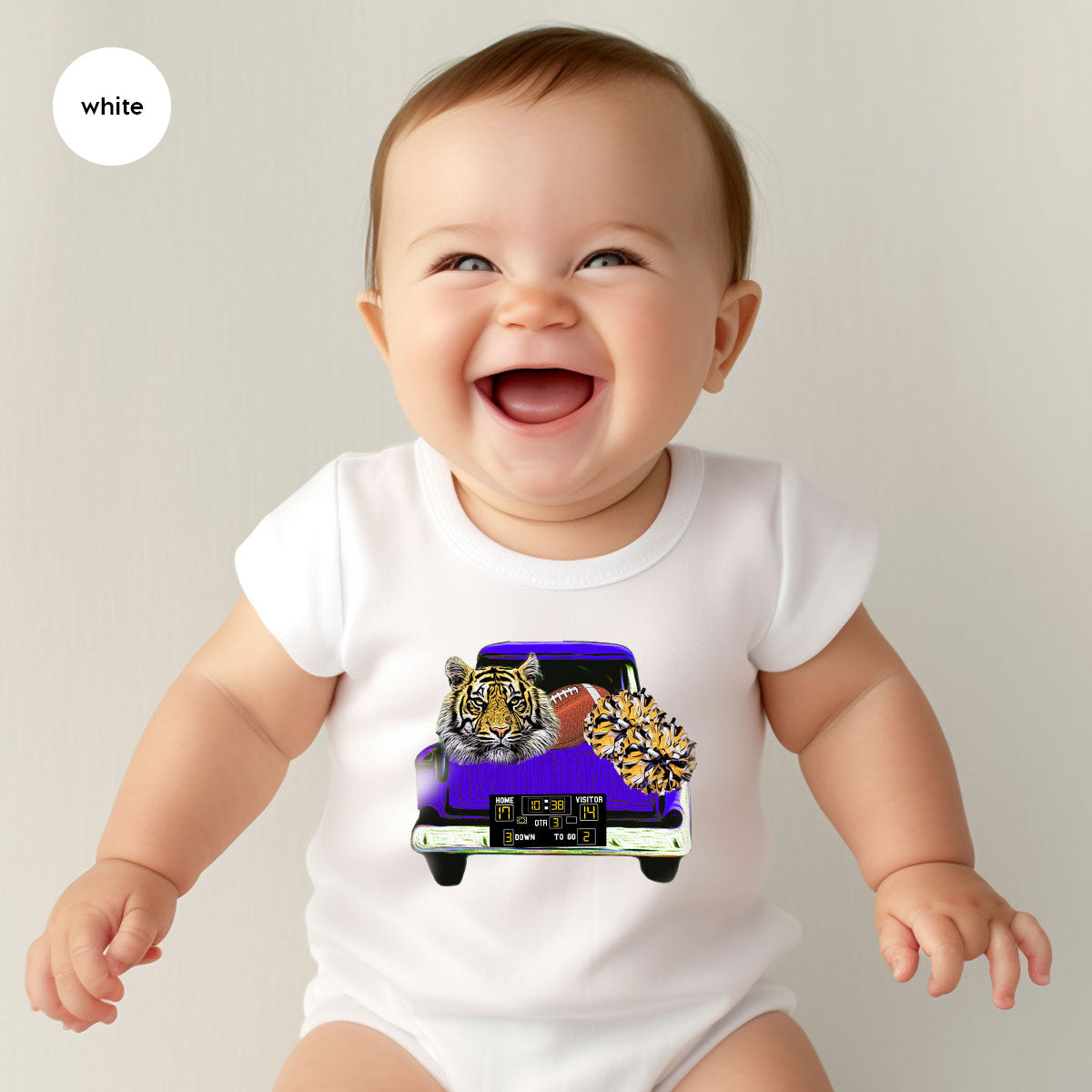 Football Truck Shirt, Tiger Graphic Tees, Football Mom TShirt, Football Gifts for Her, Cheer Vneck Shirt, Gift for Him, Sports Clothing