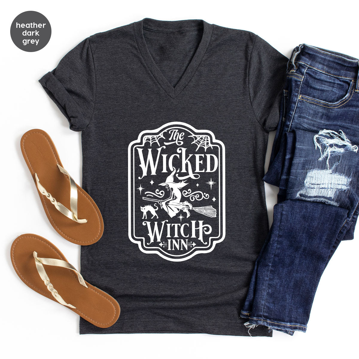 Witch Crewneck Sweatshirt, Halloween Shirts for Women, Funny Gift For Her, Spooky Season Party Tshirt, Witchy Graphic Tees