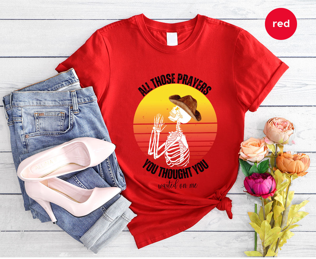 Halloween Crewneck Sweatshirt, Vintage Skeleton Shirt, Christian Vneck T Shirts