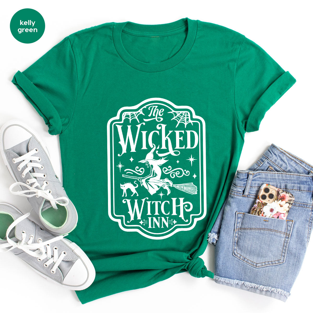 Witch Crewneck Sweatshirt, Halloween Shirts for Women, Funny Gift For Her, Spooky Season Party Tshirt, Witchy Graphic Tees