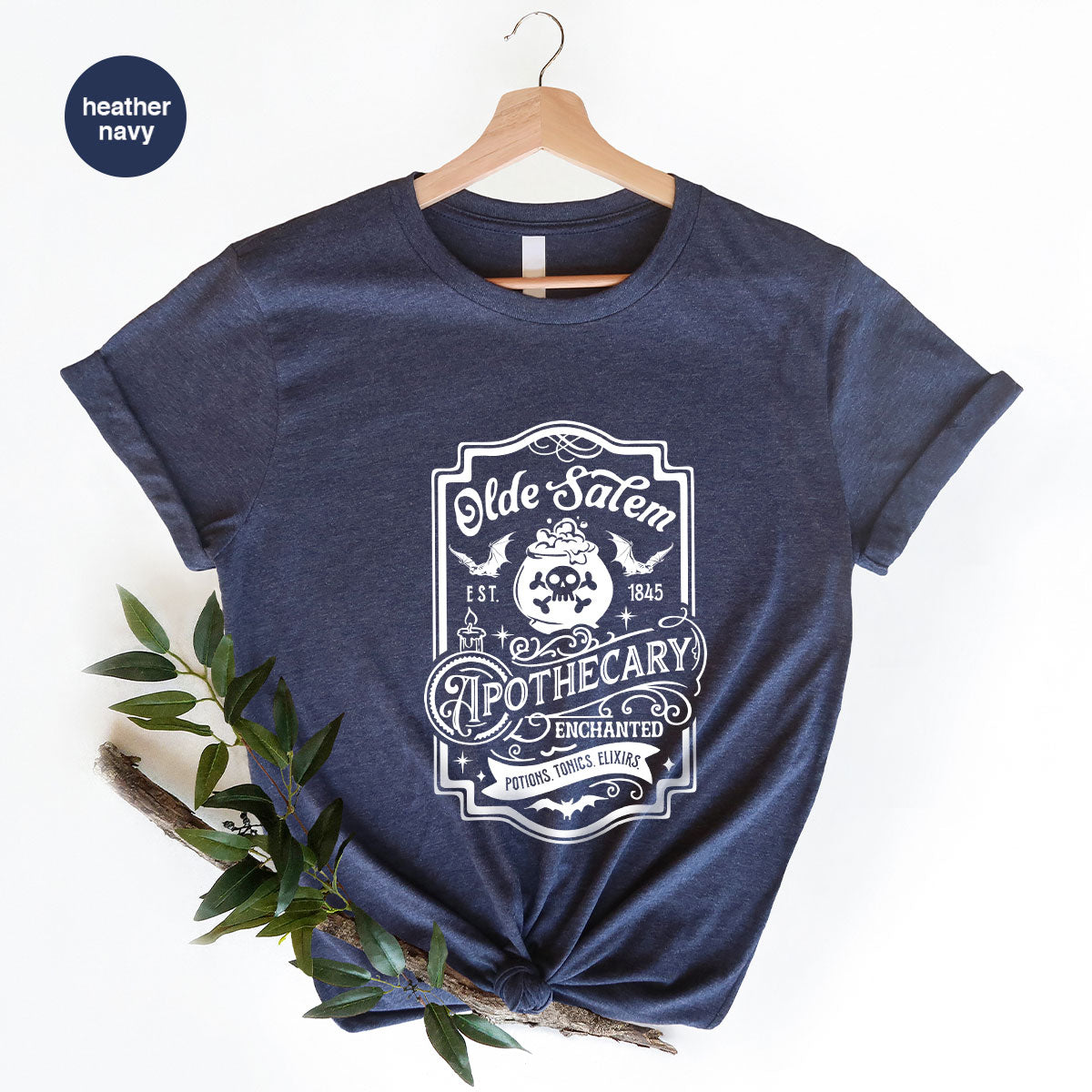 Spooky Season Clothing, Witches Crewneck Sweatshirts, Halloween Gifts, Salem Graphic Tees, Girls Apothecary T-Shirt, Womens Vneck Tshirt