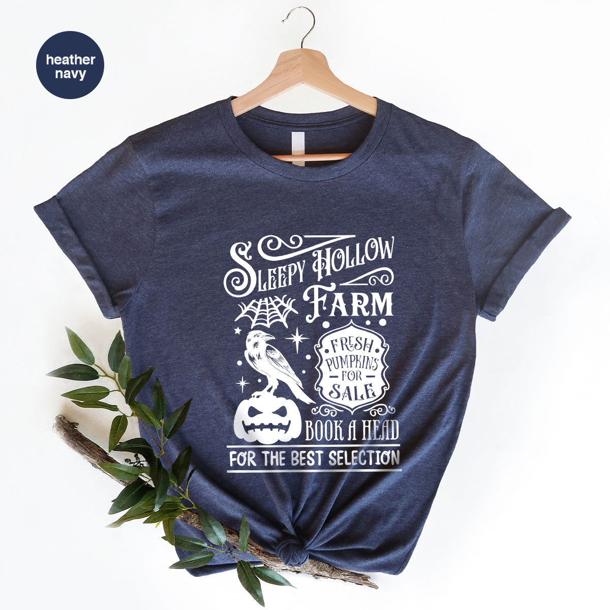 Halloween Sweatshirt, Farmer Outfit, Pumpkin Shirt, Spooky Season Clothing, Crow T-Shirt, Farm Graphic Tees, Gift for Him, Movie VNeck Shirt