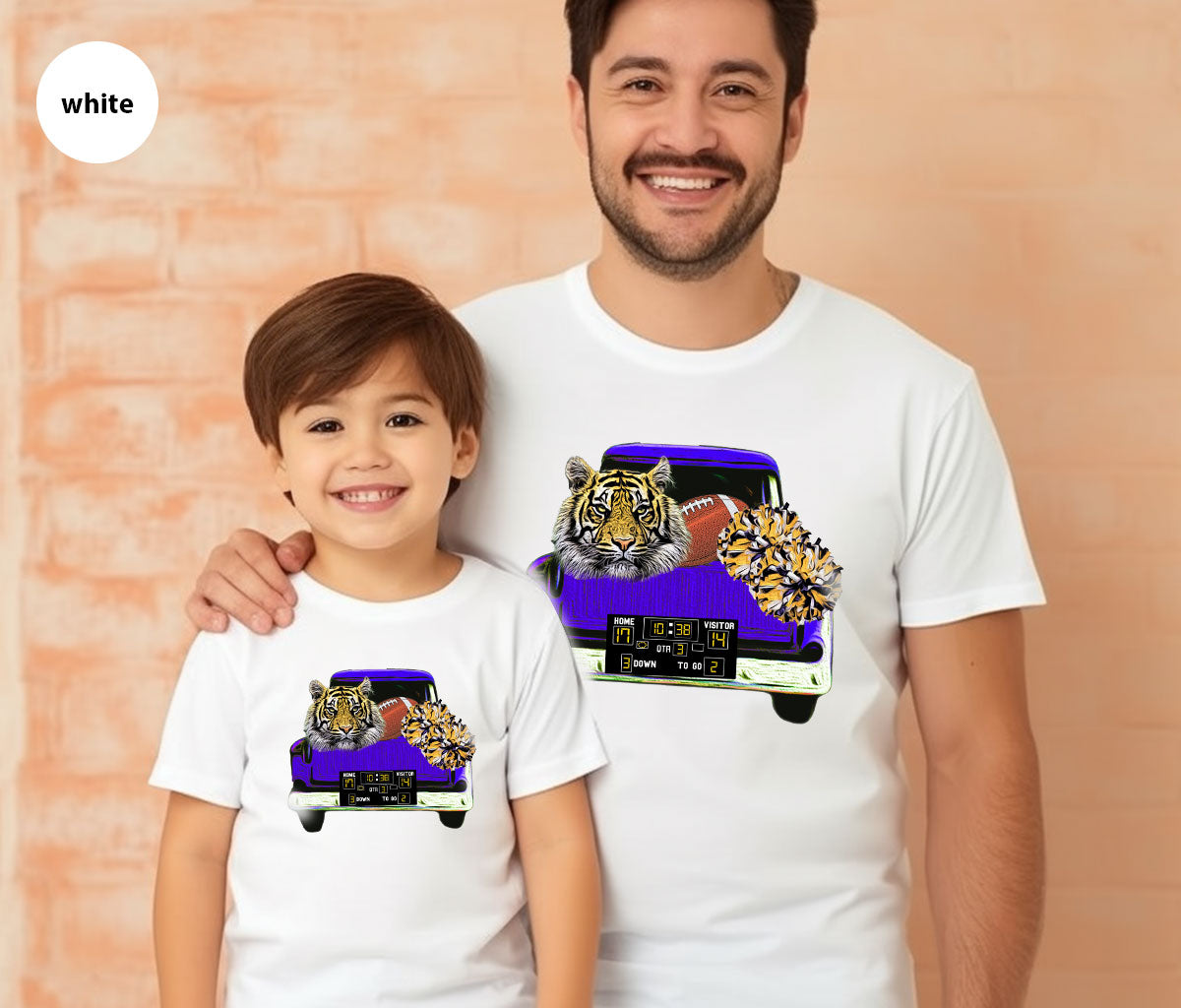 Football Truck Shirt, Tiger Graphic Tees, Football Mom TShirt, Football Gifts for Her, Cheer Vneck Shirt, Gift for Him, Sports Clothing