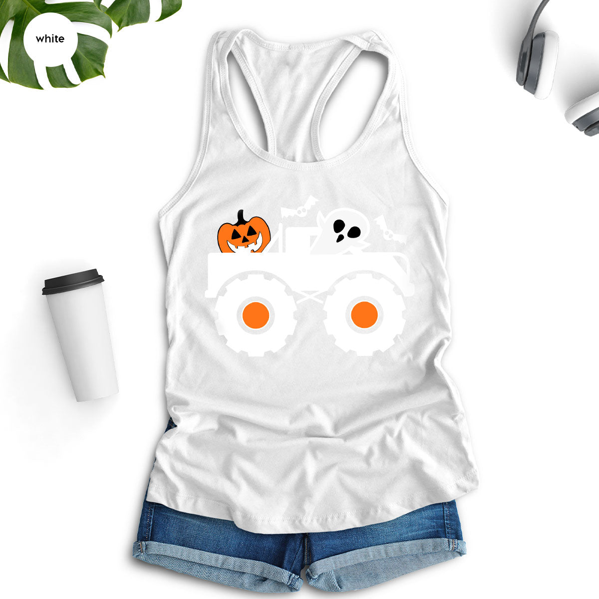 Kids Halloween Shirt, Halloween Gifts, Boys Truck T-Shirt, Ghost Outfit, Pumpkin Graphic Tees, Spooky Season Gifts, Toddler Clothes