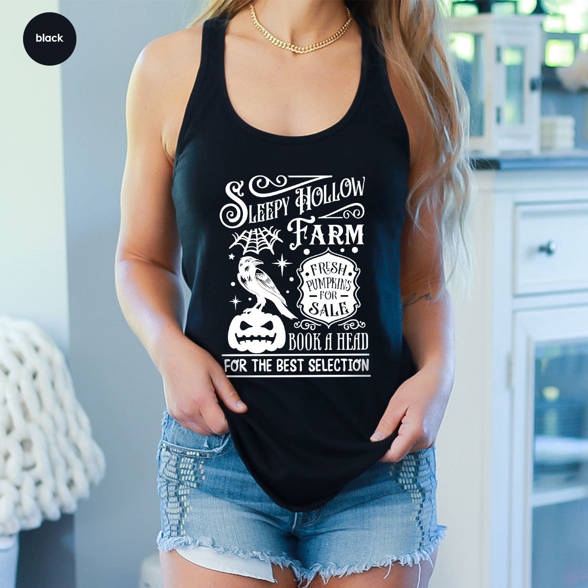 Halloween Sweatshirt, Farmer Outfit, Pumpkin Shirt, Spooky Season Clothing, Crow T-Shirt, Farm Graphic Tees, Gift for Him, Movie VNeck Shirt