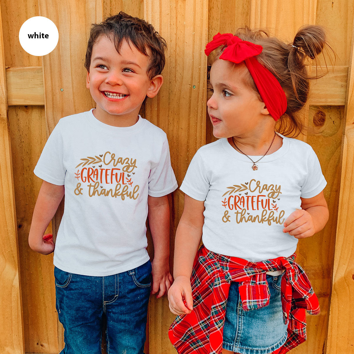 Funny Fall T Shirt, Gift for Her, Crazy Grateful Thankful T-Shirt, Autumn Clothing, Happy Thanksgiving TShirts, Leaves Graphic Tees