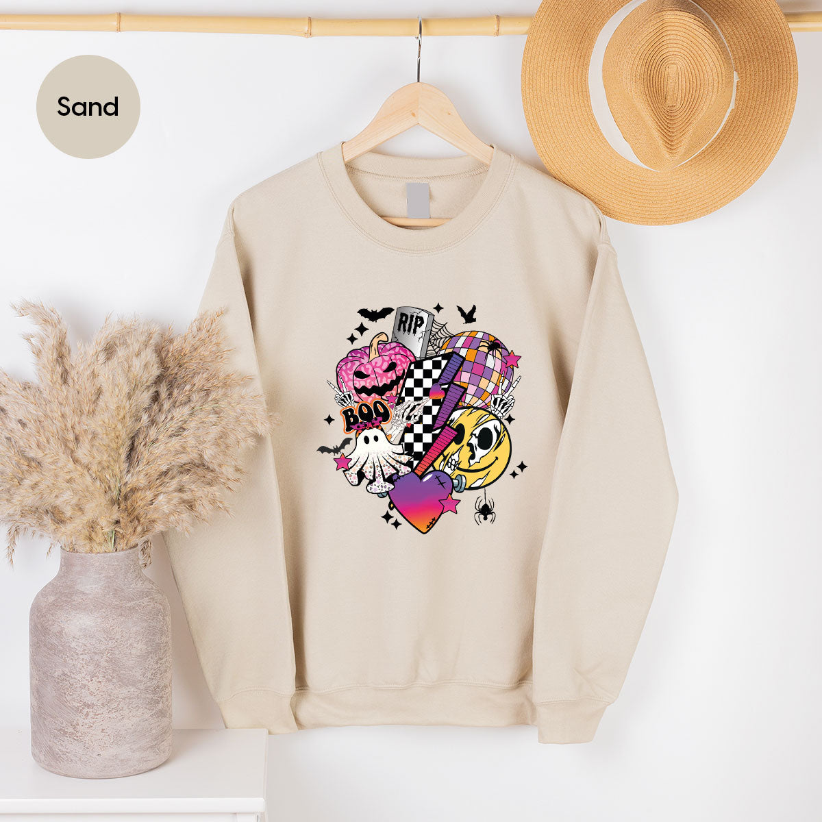 Retro Halloween Shirt, Spooky Pumpkin Shirt, Cool Checkered Outfit