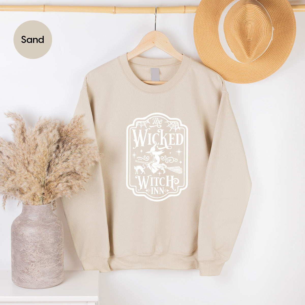 Witch Crewneck Sweatshirt, Halloween Shirts for Women, Funny Gift For Her, Spooky Season Party Tshirt, Witchy Graphic Tees