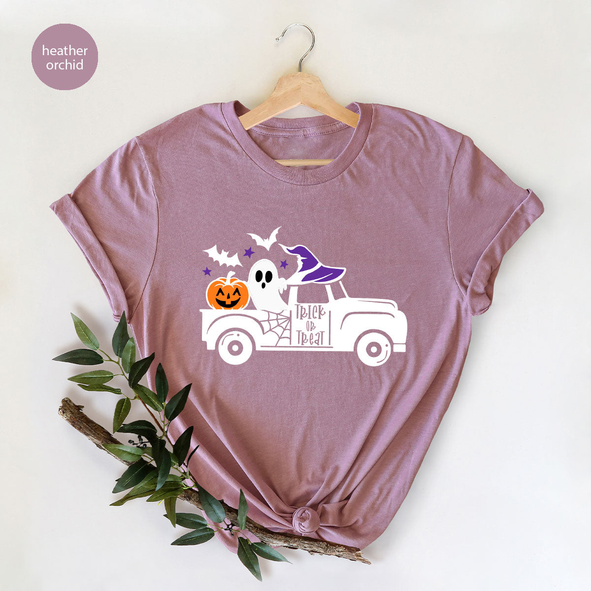 Halloween Sweatshirt, Halloween Gifts, Pumpkin Graphic Tees, Spooky Season Clothes, Witchy Vneck Shirt, Cute Ghost TShirt, Boo Truck T-Shirt