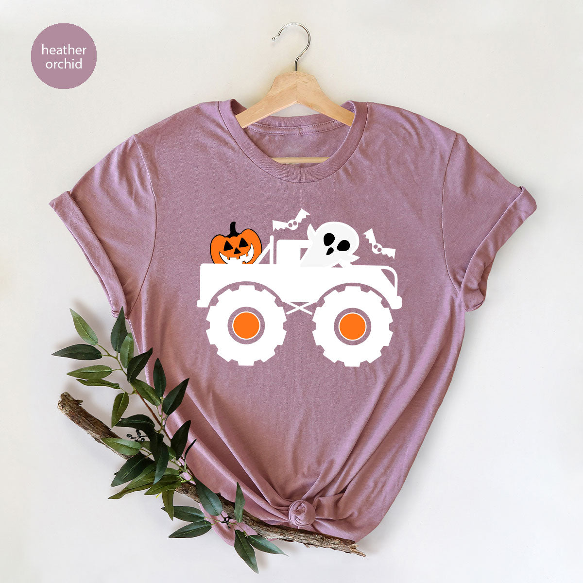 Kids Halloween Shirt, Halloween Gifts, Boys Truck T-Shirt, Ghost Outfit, Pumpkin Graphic Tees, Spooky Season Gifts, Toddler Clothes