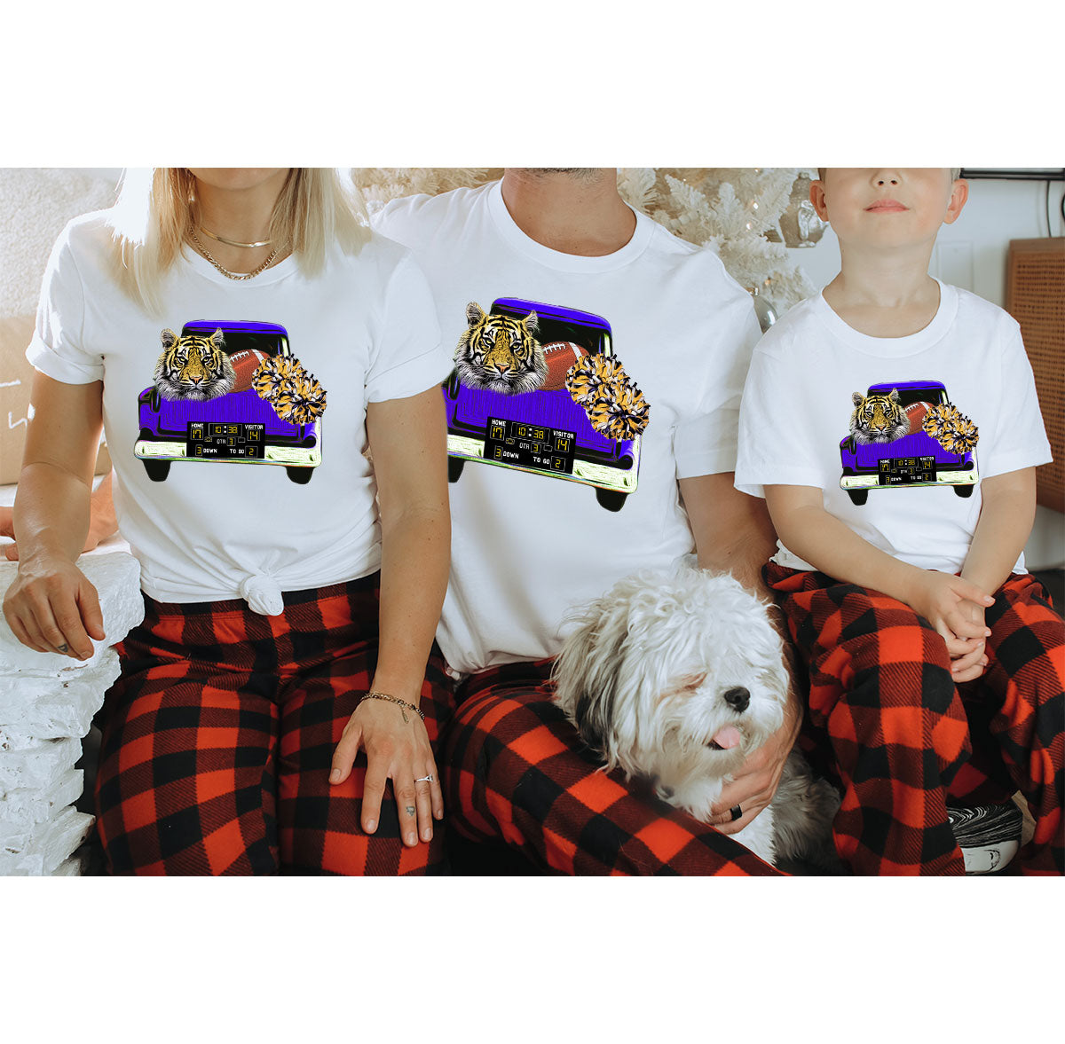 Football Truck Shirt, Tiger Graphic Tees, Football Mom TShirt, Football Gifts for Her, Cheer Vneck Shirt, Gift for Him, Sports Clothing