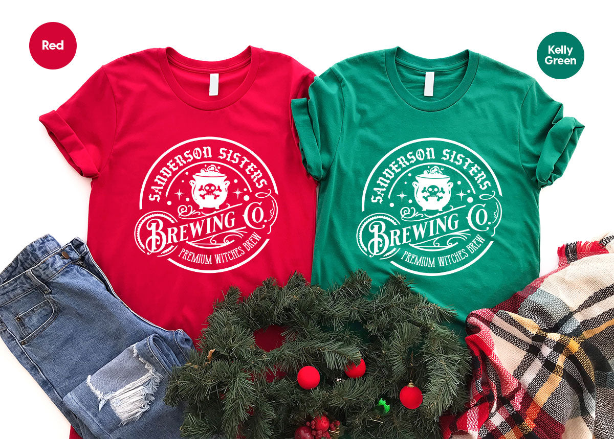 Witches Brew T-Shirt, Witchy Gifts for Her, Halloween Crewneck Sweatshirt, Girls Party Shirts, Spooky Season Graphic Tees, Womens Clothing