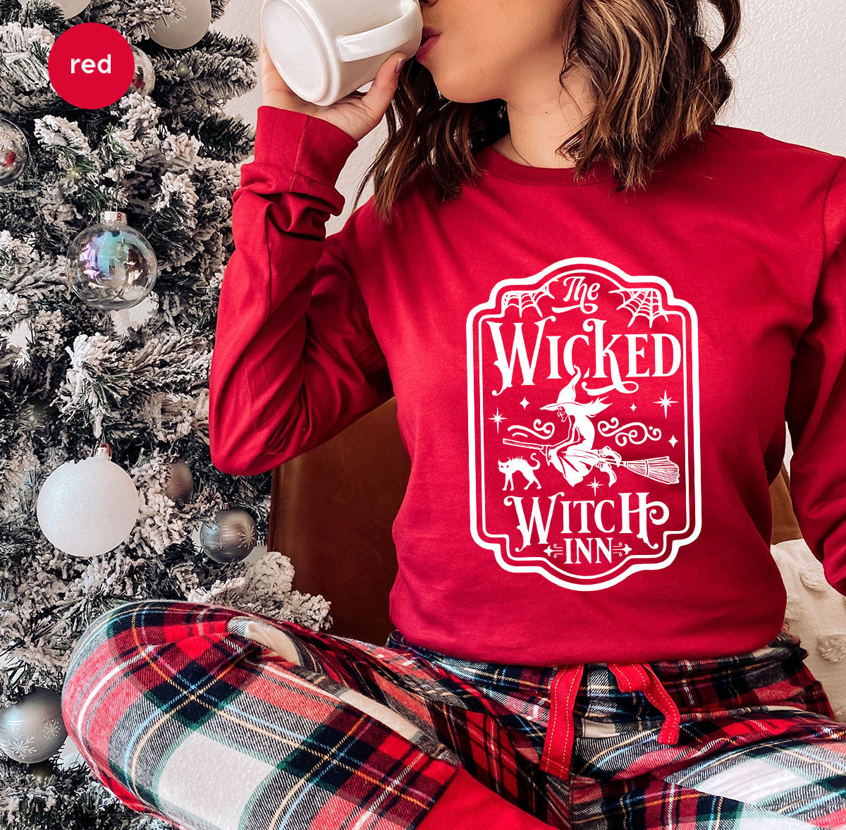 Witch Crewneck Sweatshirt, Halloween Shirts for Women, Funny Gift For Her, Spooky Season Party Tshirt, Witchy Graphic Tees