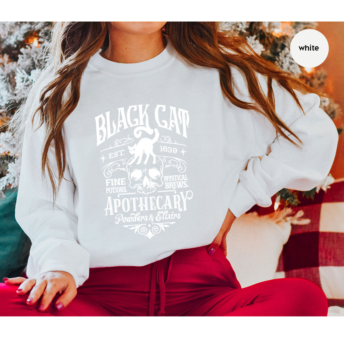Spooky Season Gifts, Halloween Party Toddler T-Shirt, Cat Graphic Tees, Halloween Crewneck Sweatshirt, Women Vneck Tshirt, Gift for Her