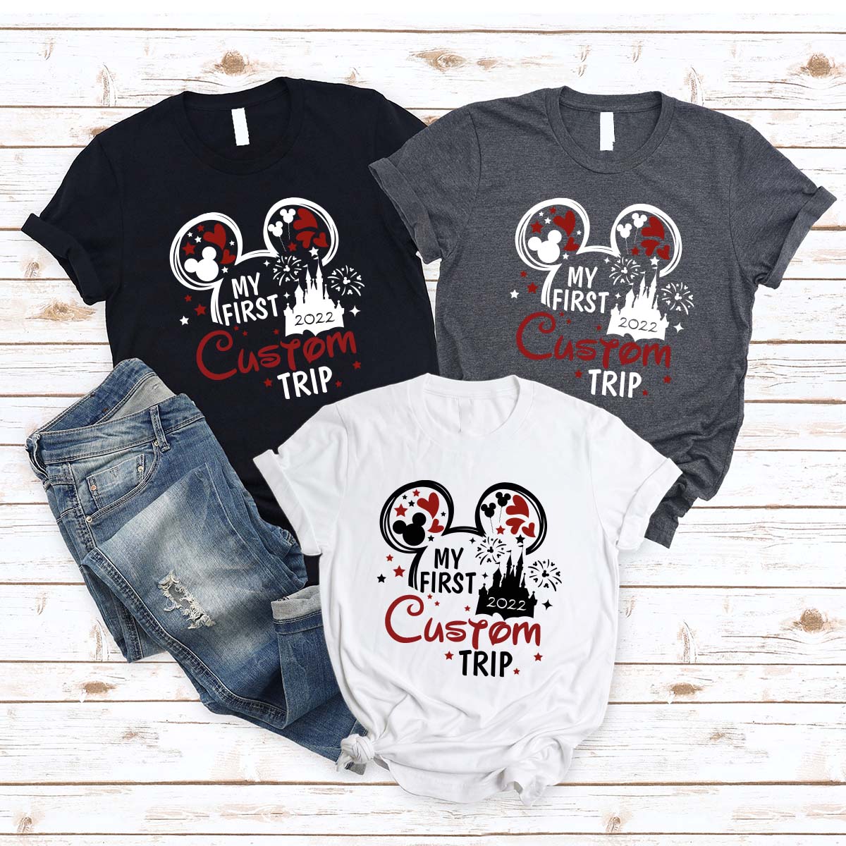 Custom Disney Trip 2023 Shirts, Disney Vacation Matching Family Shirts, Personalized Disney Sweatshirt, Disney Kids Gifts, Kids Mickey Tee