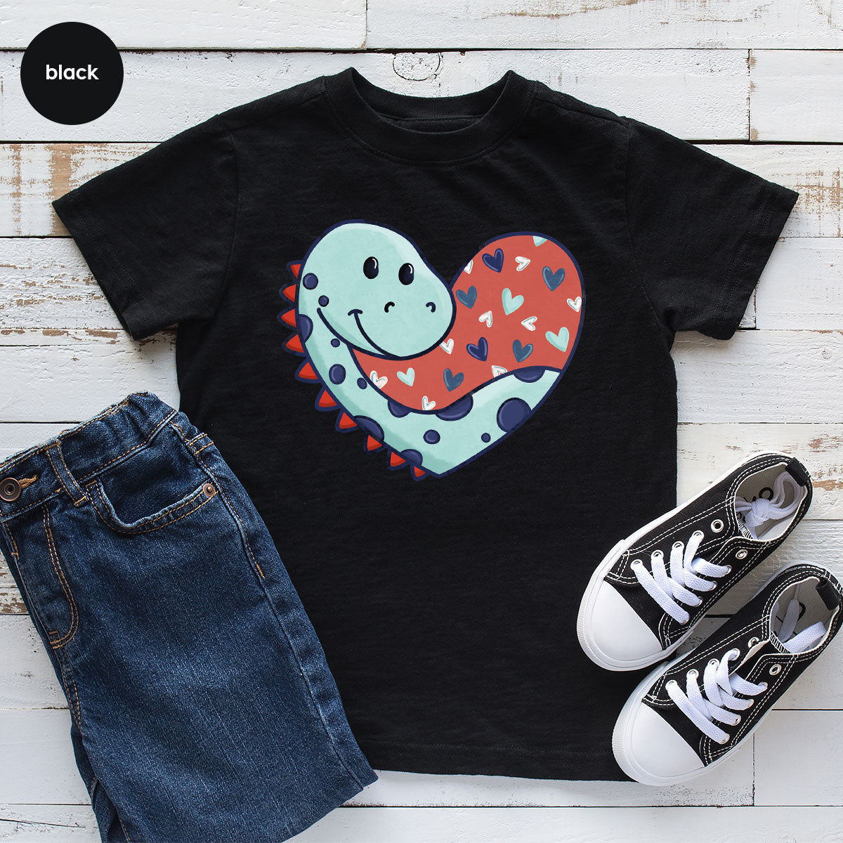 Valentine's Day Dino Shirt, Heart Of Dinosaur Shirt, Feb 14 Tee