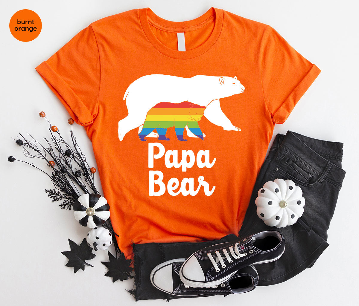 Papa Bear Shirt, Papa Bear T-Shirt, LGBT Shirt, Rainbow Bear Tee