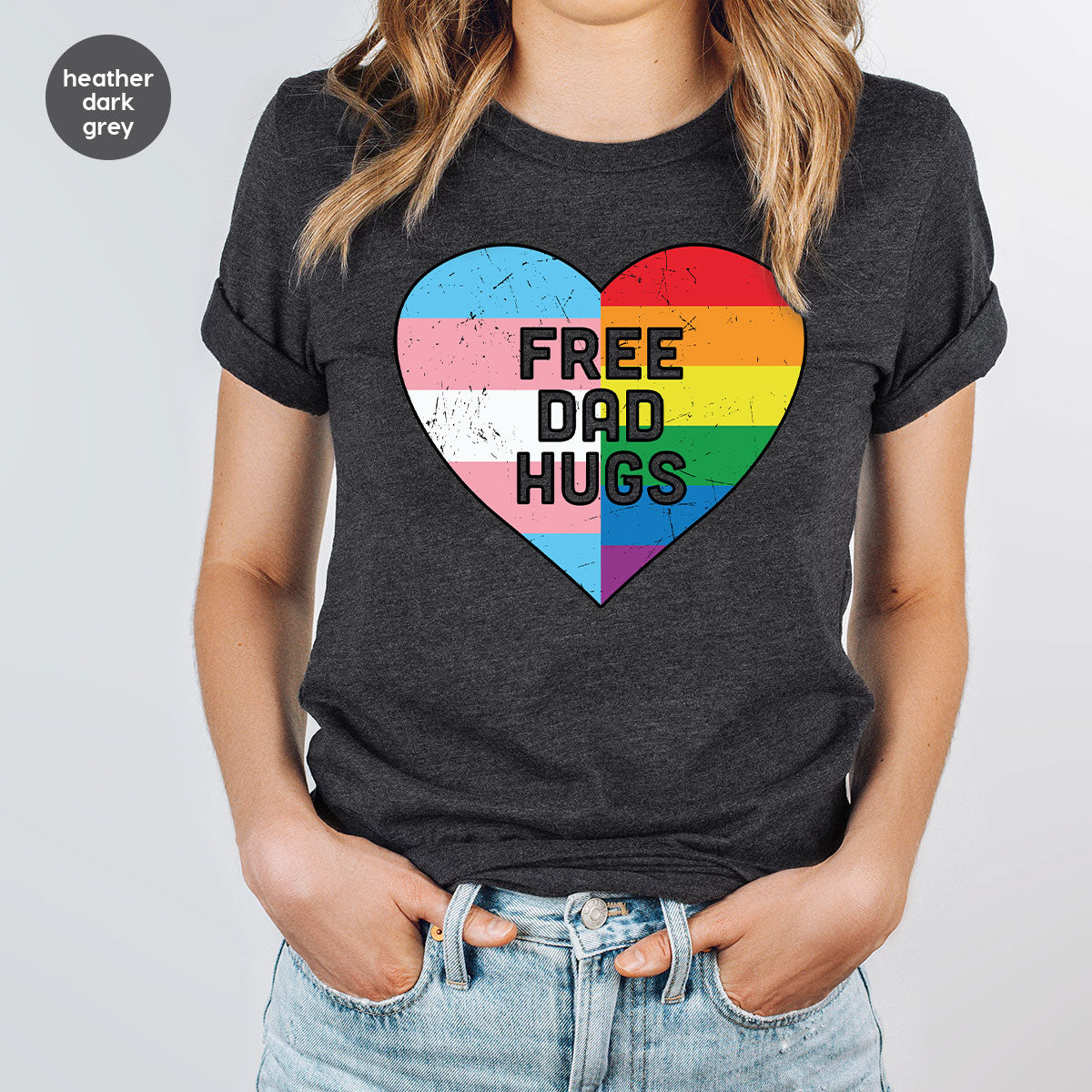 Free Dad Hugs Shirt, LGBT Shirt, LGBT Pride T-Shirt