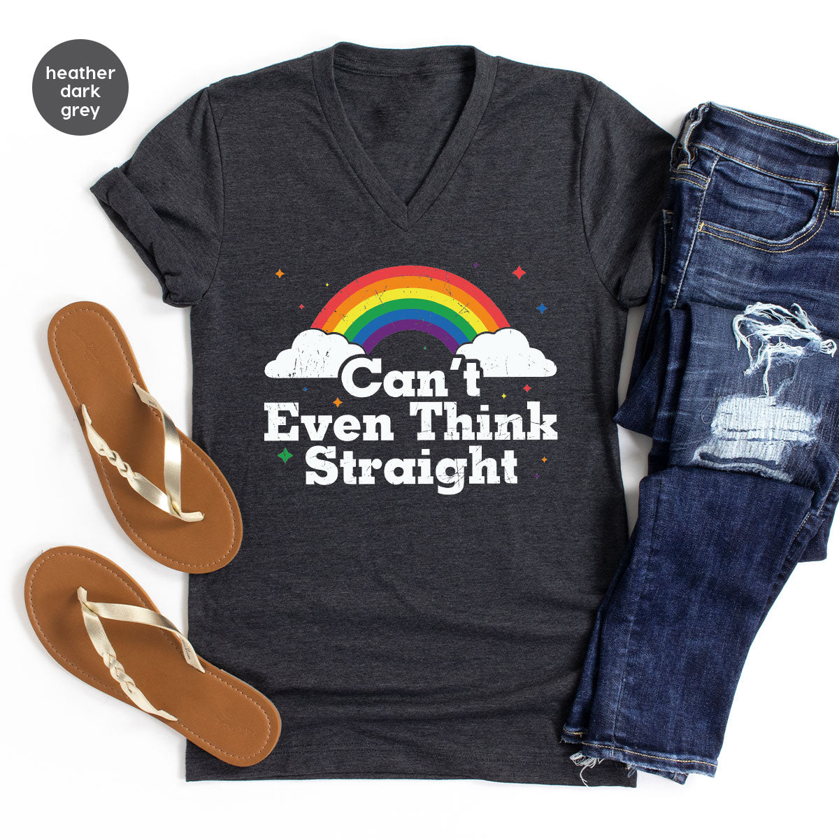 Can I Even Think Straight Shirt, Rainbow T-Shirt, LGBT T-Shirt