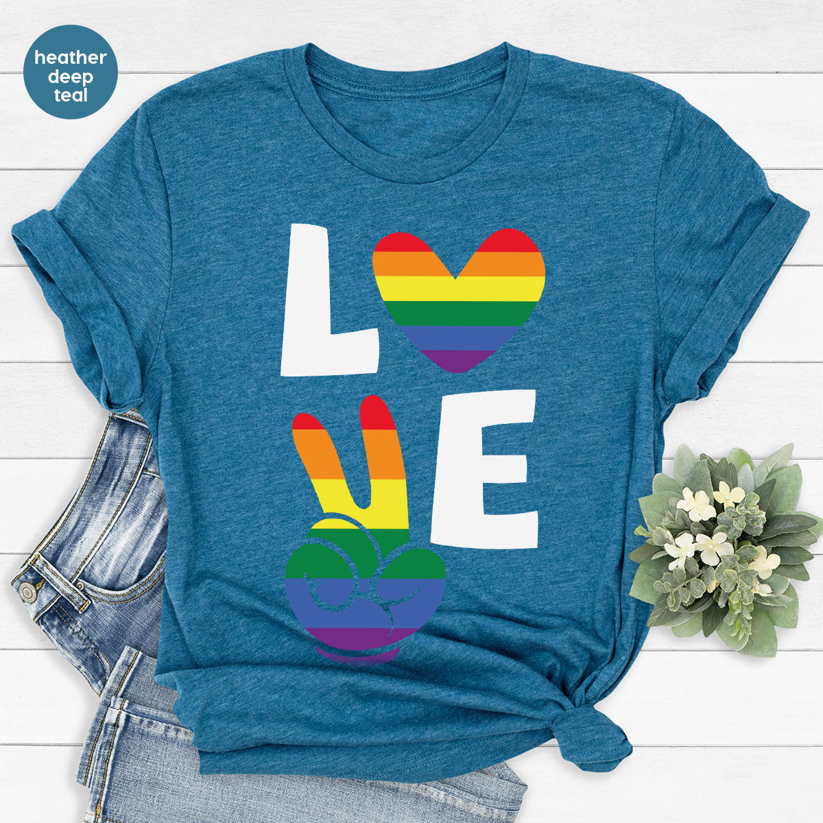 LGBT Love Shirt, Rainbow Glory T-Shirt, Pride Tee