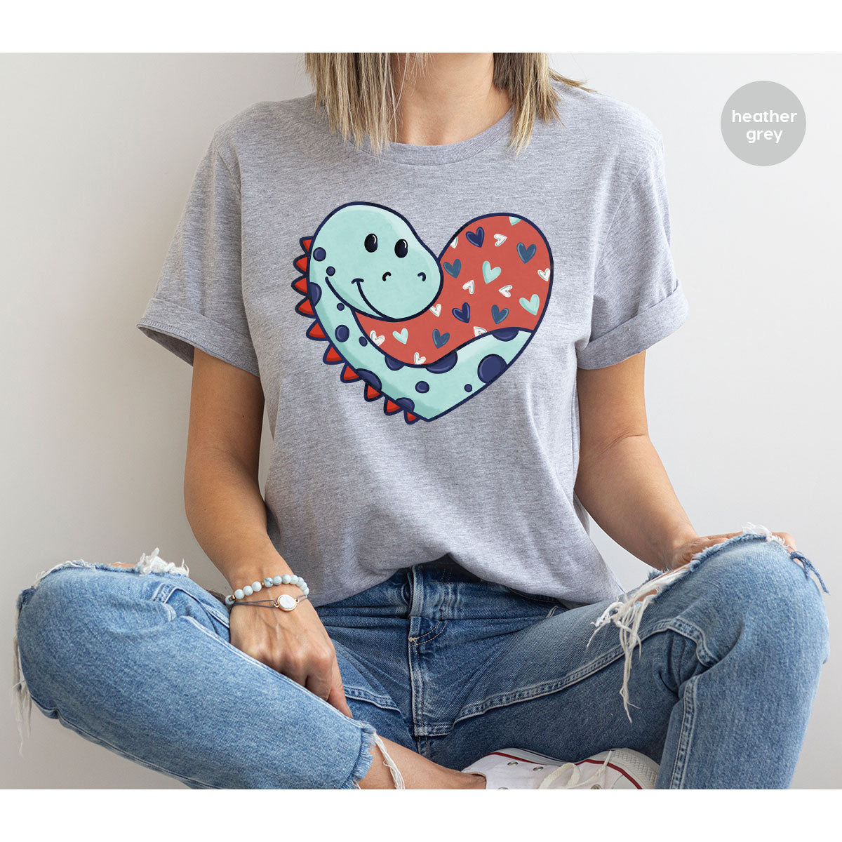 Valentine's Day Dino Shirt, Heart Of Dinosaur Shirt, Feb 14 Tee