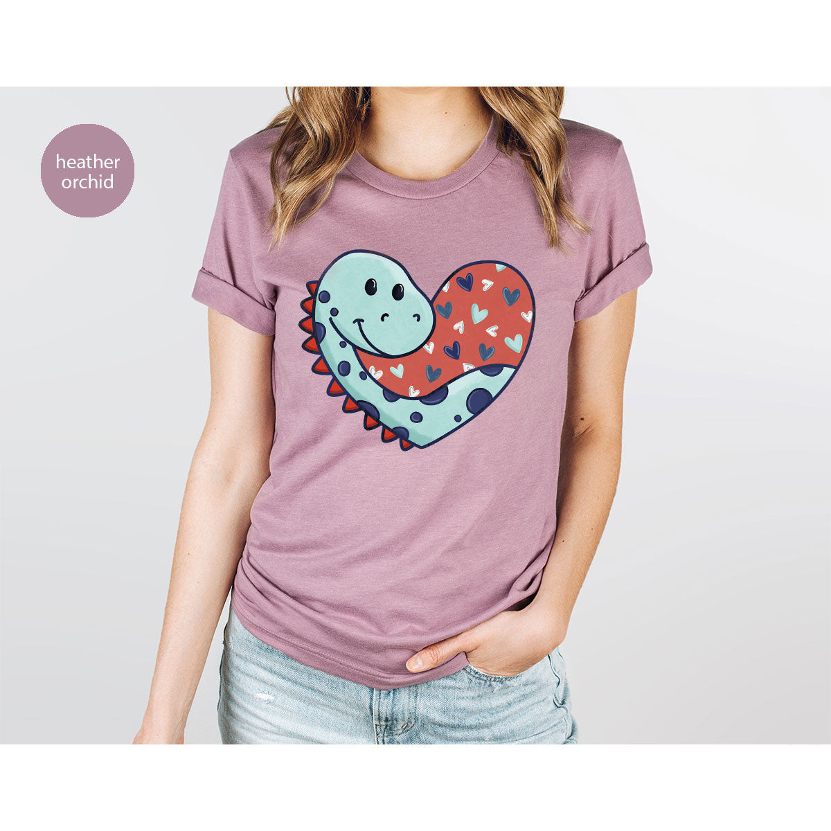 Valentine's Day Dino Shirt, Heart Of Dinosaur Shirt, Feb 14 Tee