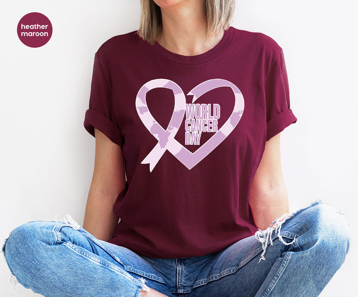 World Cancer Day Gift, Cancer Day T-Shirt, Cancer Day Support Shirt