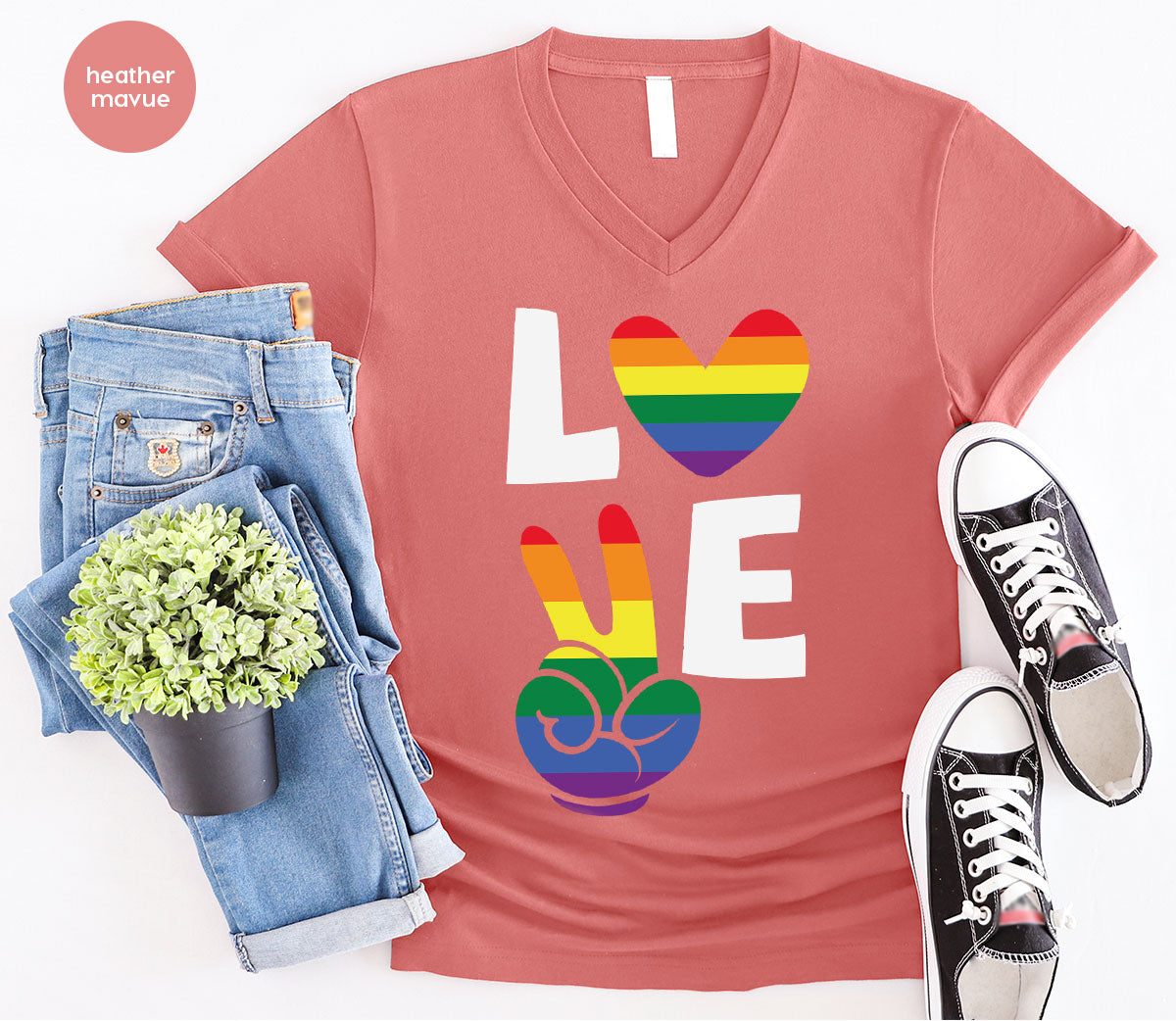 LGBT Love Shirt, Rainbow Glory T-Shirt, Pride Tee