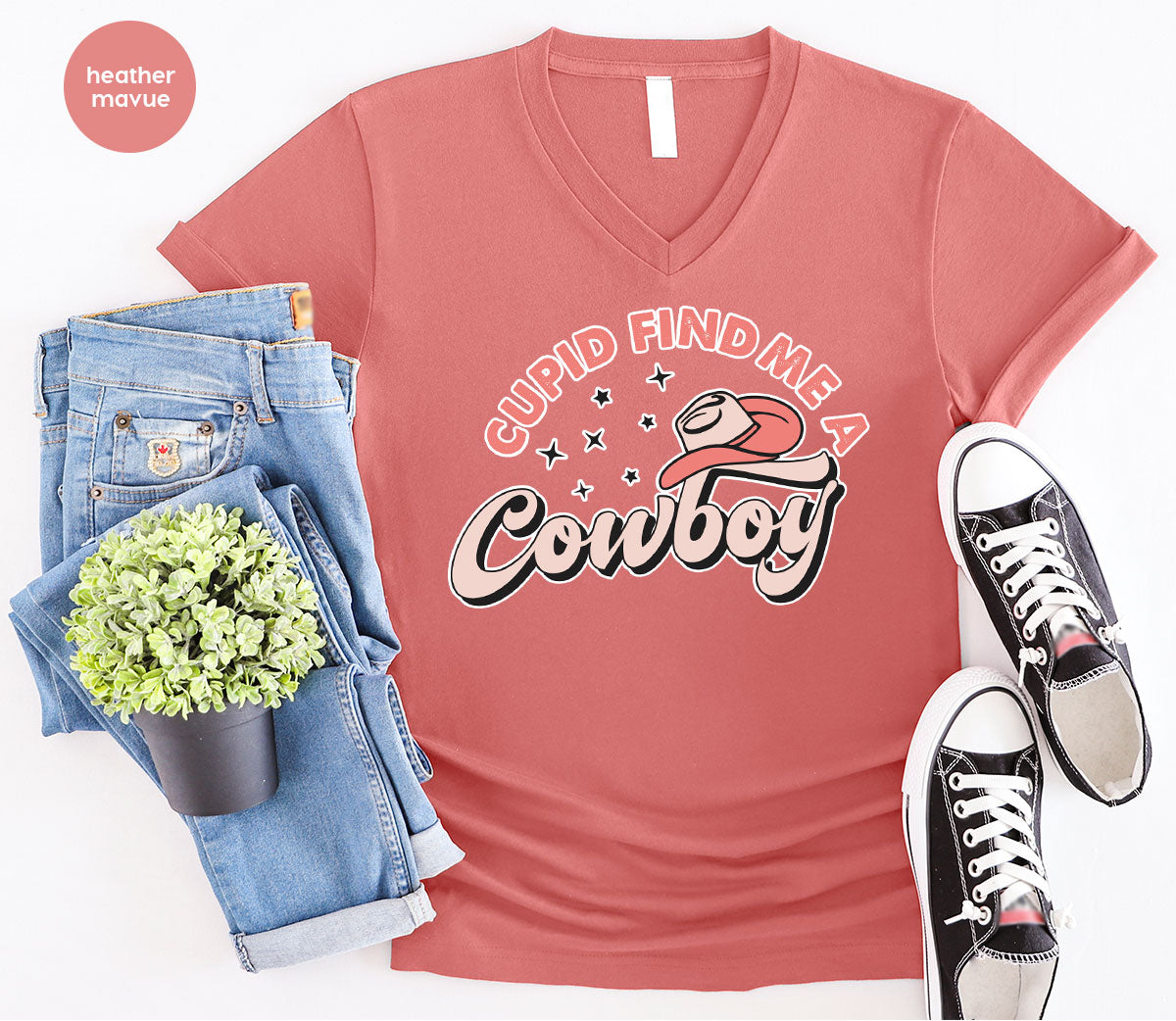 Cupid Find Me A Cowboy Shirt, Valentine Day Shirt, Cowboy Love T-Shirt