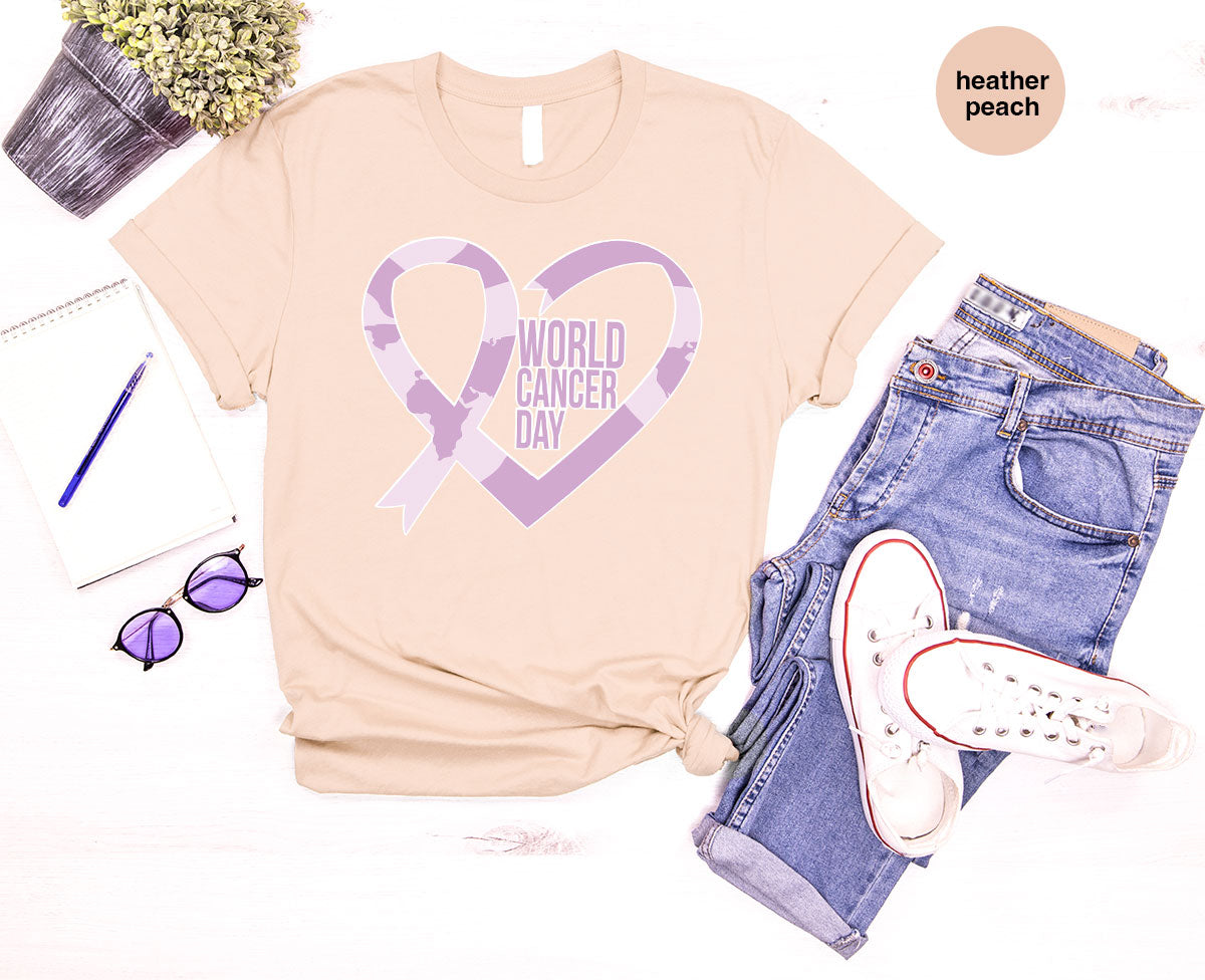 World Cancer Day Gift, Cancer Day T-Shirt, Cancer Day Support Shirt