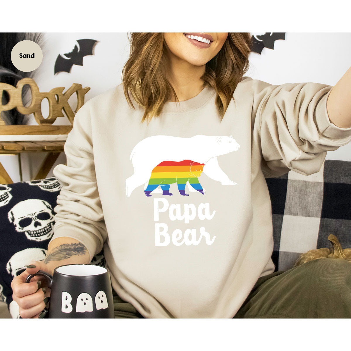 Papa Bear Shirt, Papa Bear T-Shirt, LGBT Shirt, Rainbow Bear Tee