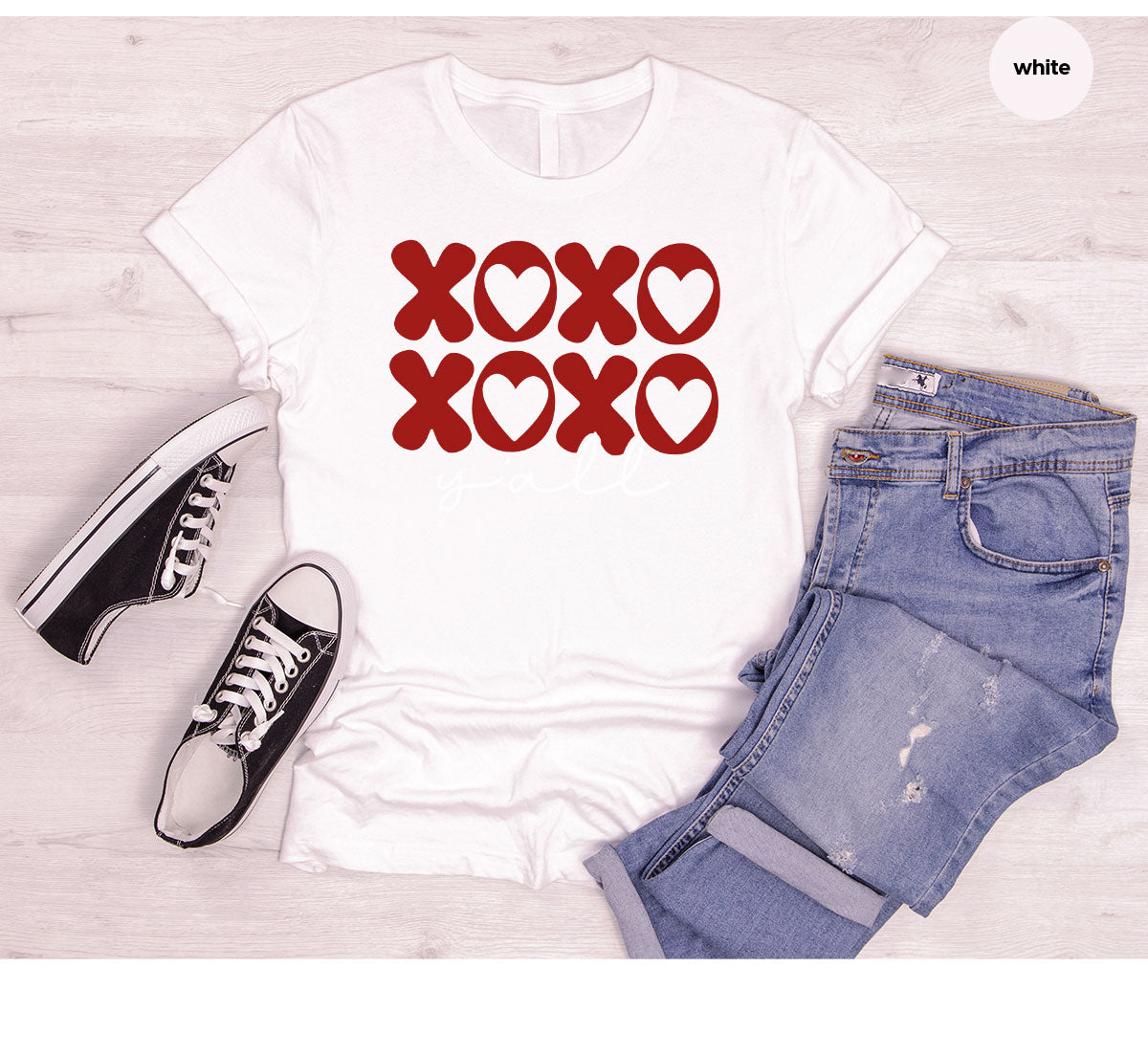 XOXO Shirt, Love Shirt, Valentine's Day T-Shirt, Couple Match Shirt