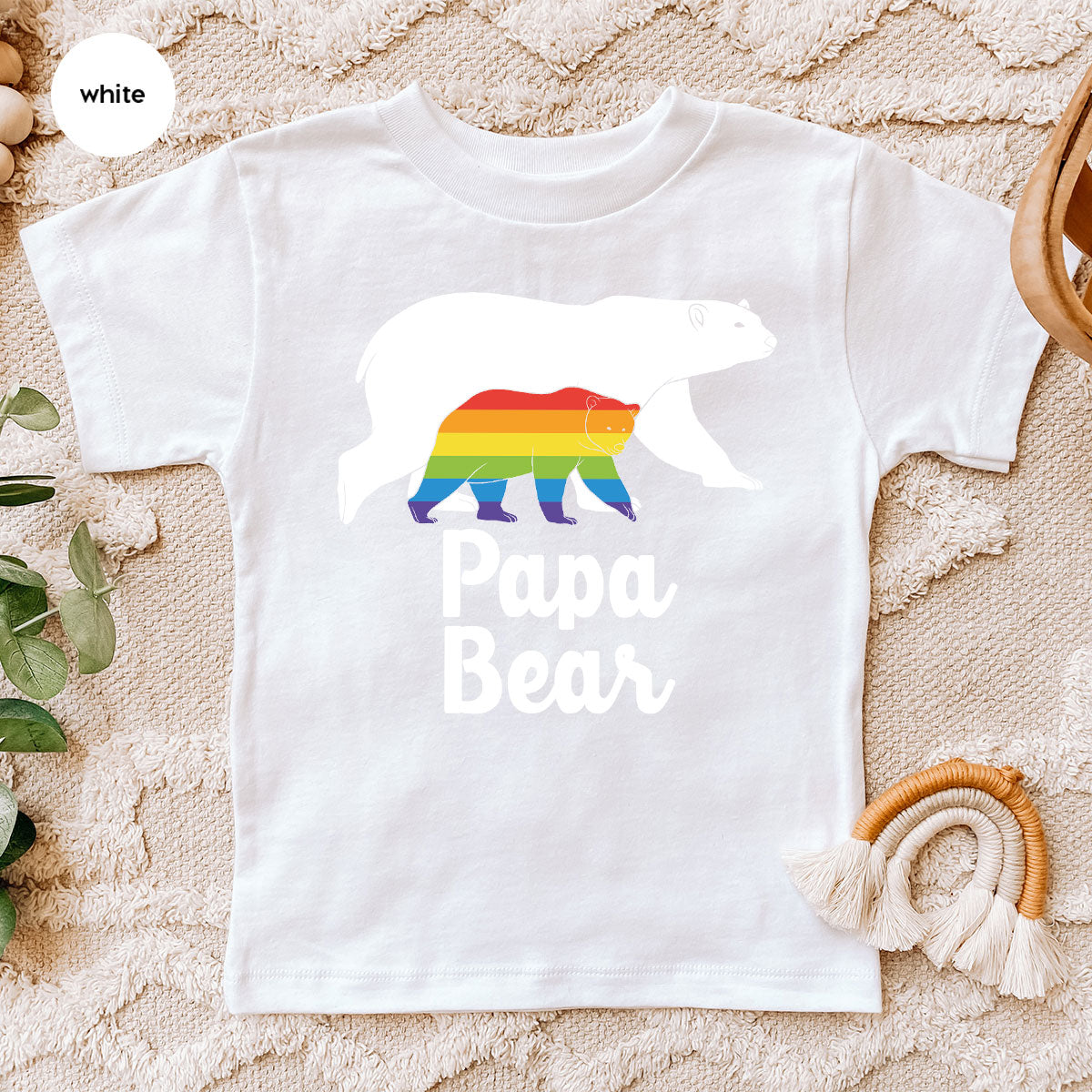 Papa Bear Shirt, Papa Bear T-Shirt, LGBT Shirt, Rainbow Bear Tee