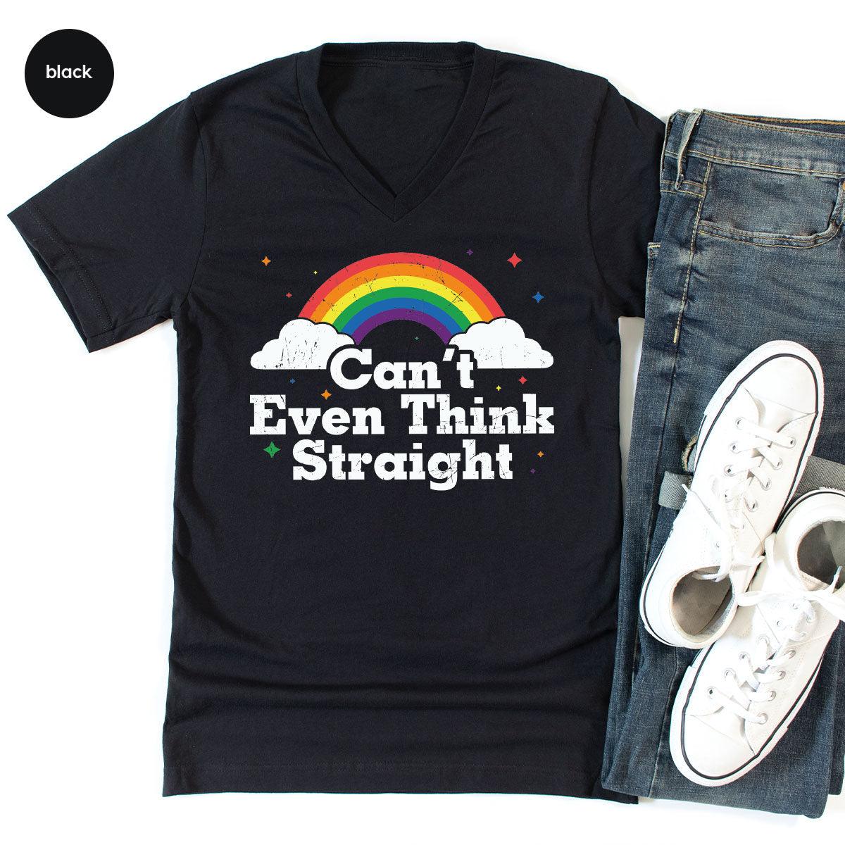 Can I Even Think Straight Shirt, Rainbow T-Shirt, LGBT T-Shirt
