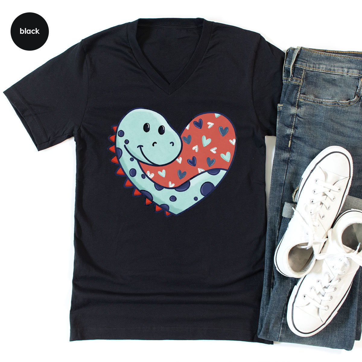 Valentine's Day Dino Shirt, Heart Of Dinosaur Shirt, Feb 14 Tee