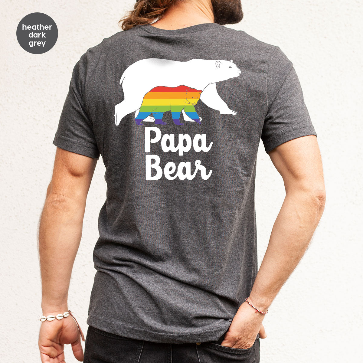 Papa Bear Shirt, Papa Bear T-Shirt, LGBT Shirt, Rainbow Bear Tee
