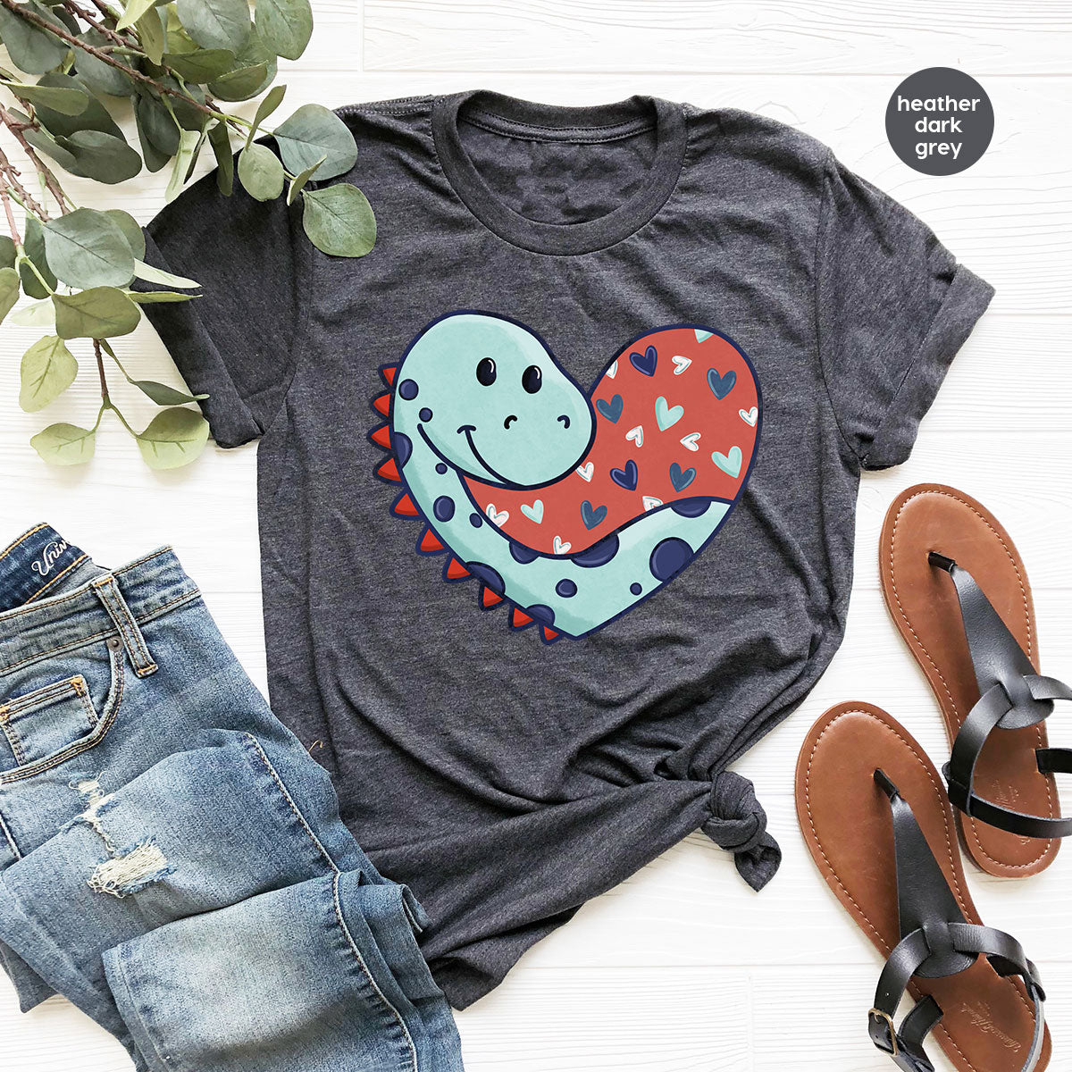Valentine's Day Dino Shirt, Heart Of Dinosaur Shirt, Feb 14 Tee