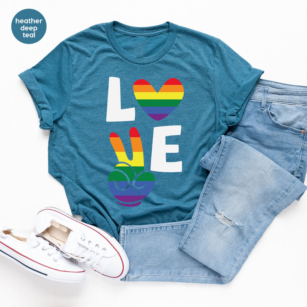 LGBT Love Shirt, Rainbow Glory T-Shirt, Pride Tee