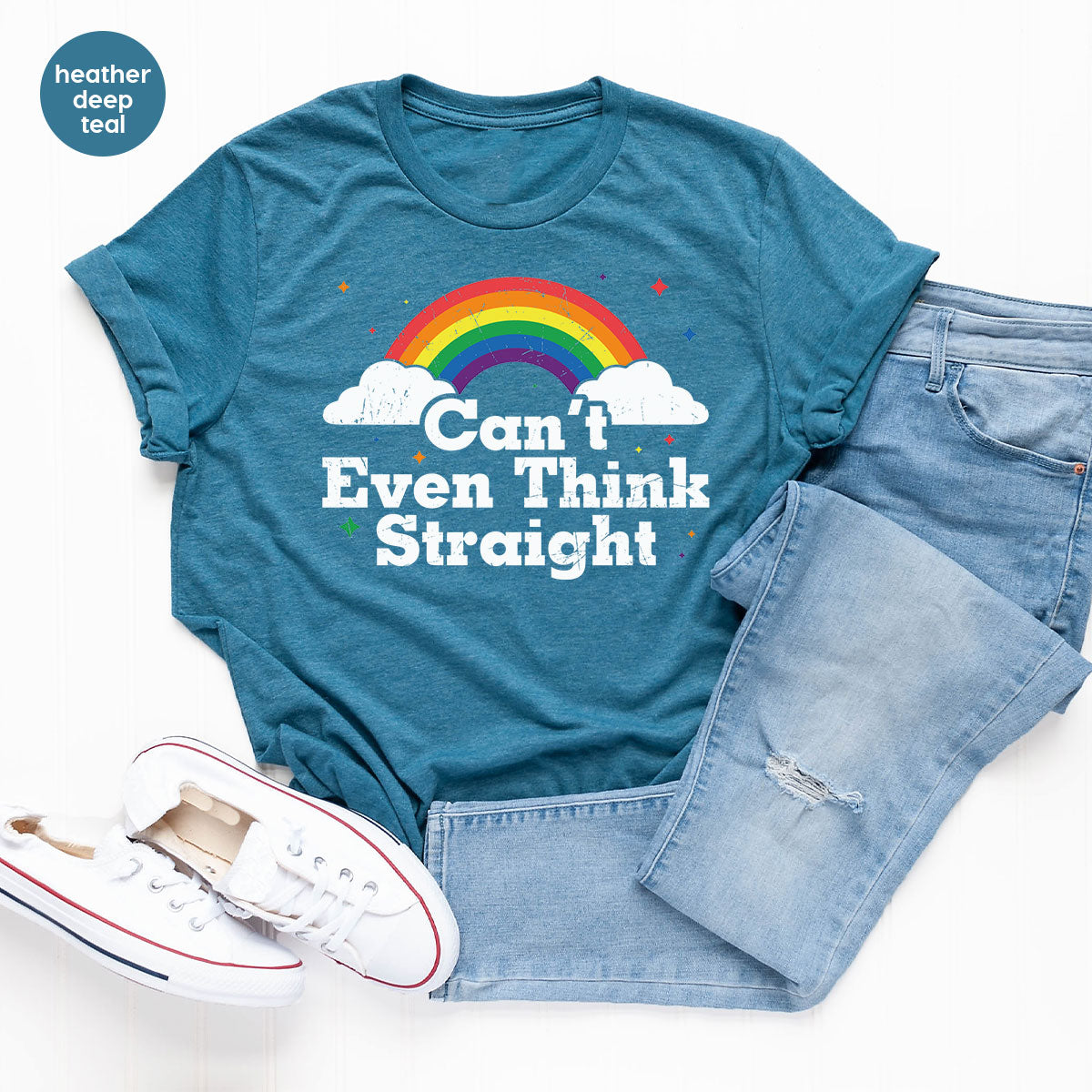 Can I Even Think Straight Shirt, Rainbow T-Shirt, LGBT T-Shirt